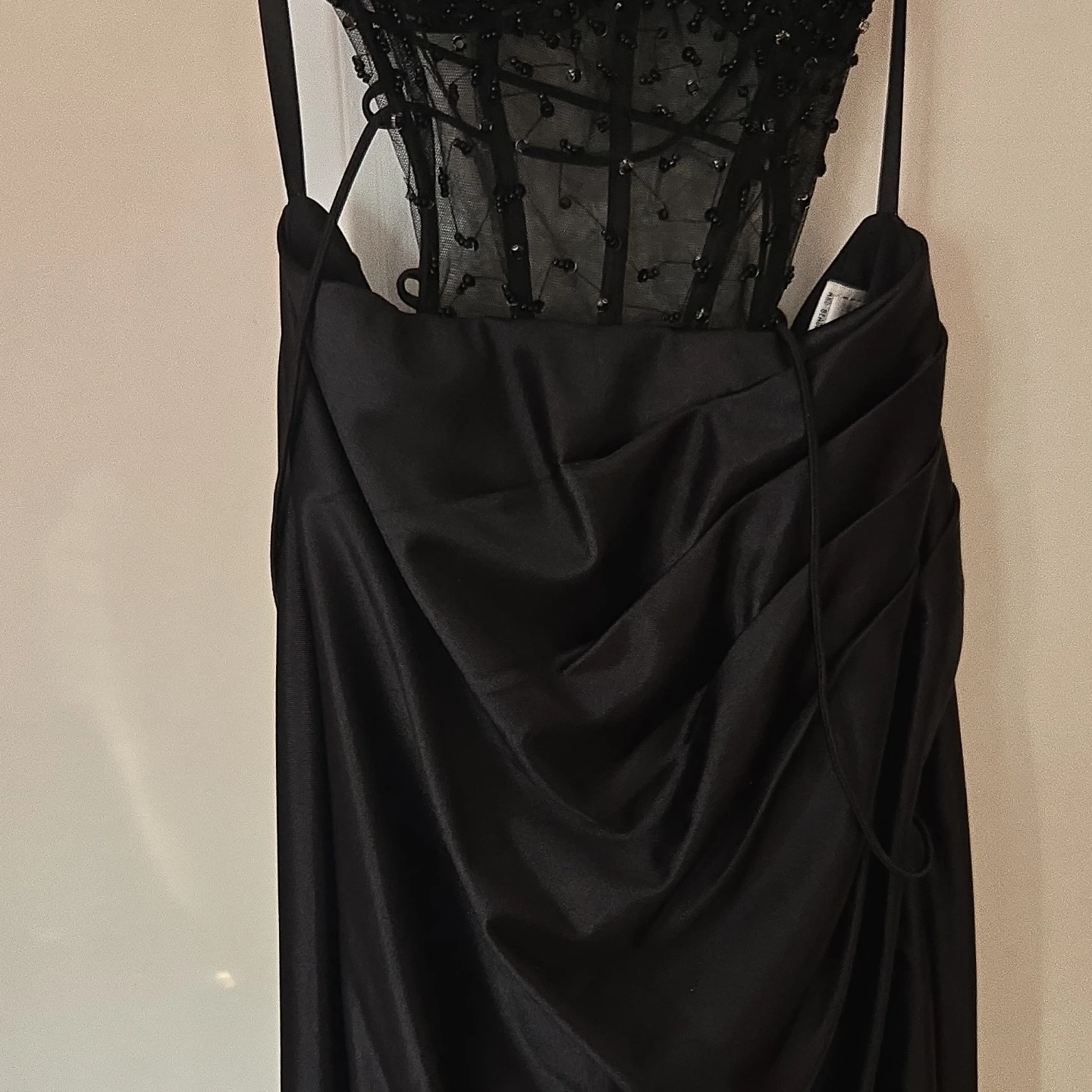 Colors Dress Black Beaded Corset Gown Size 6 - photo 2
