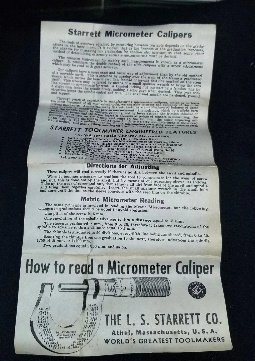 Starrett Micrometer Caliper 223RL - photo 3