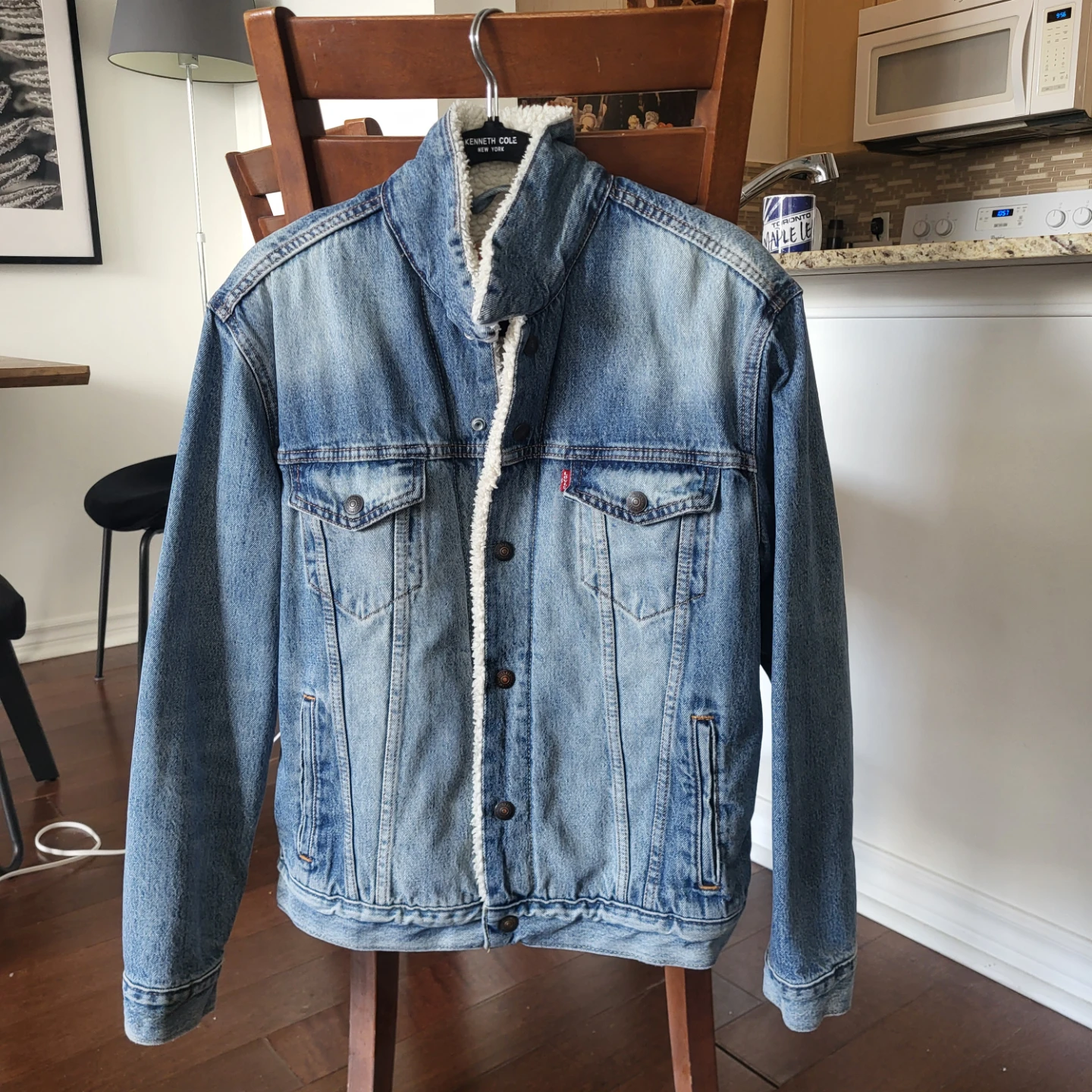 Levi Strauss & Co. Sherpa Lined Denim Trucker Jacket - Size M