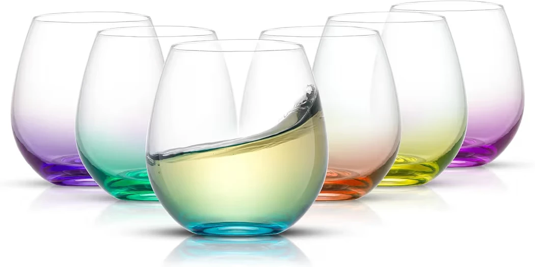 JoyJolt Hue Stemless Wine Glasses Set of 6 - photo 2