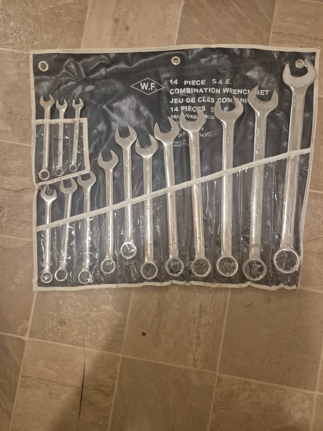 W.F. 14 Piece SAE Combination Wrench Set