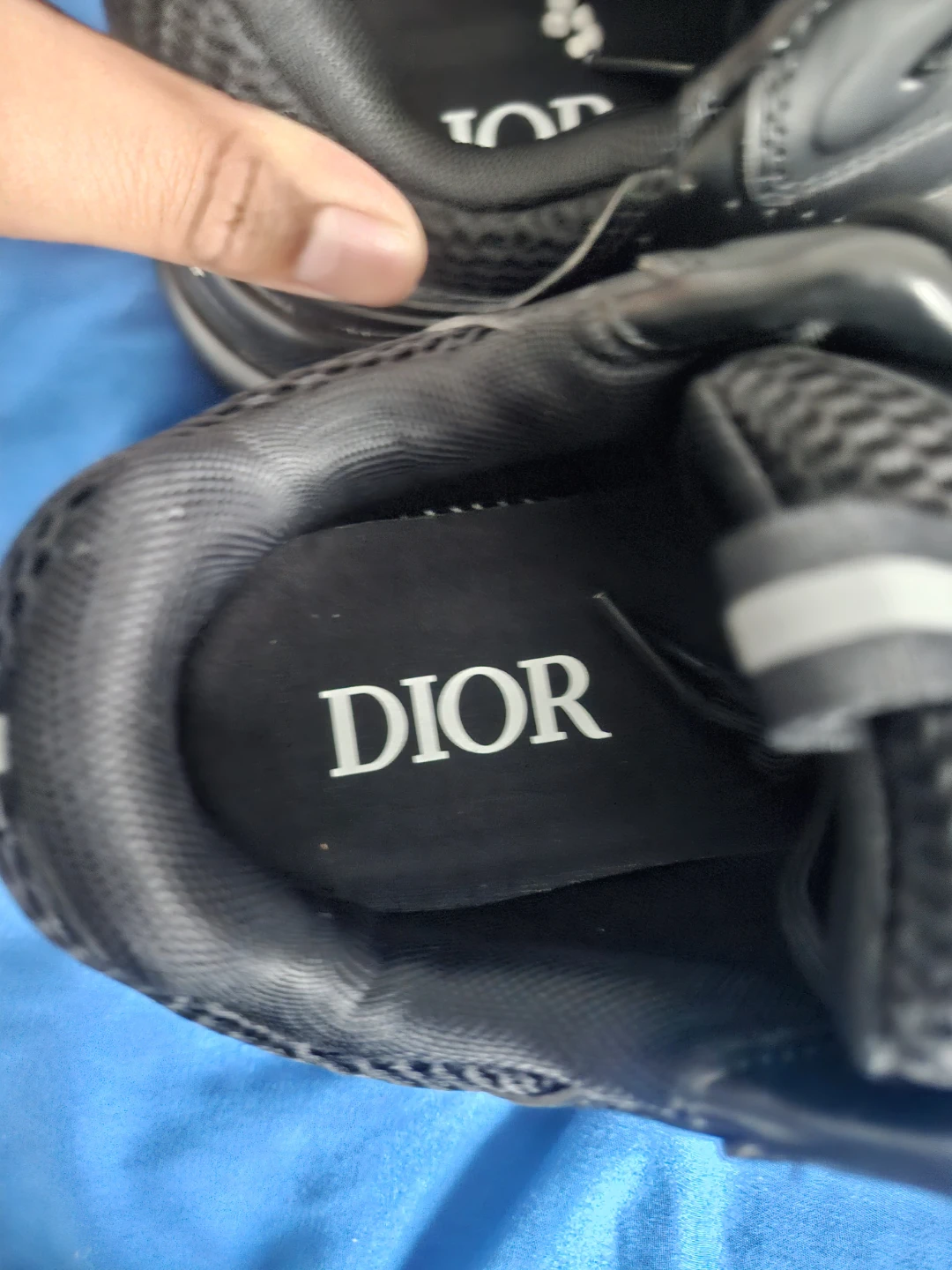 DIOR B22 Calf Mesh Sneakers - Black - Size 45 - photo 3