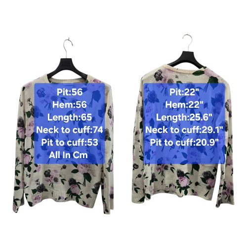 Equipment Sloan Floral 100% Cashmere Sweater Size L - photo 2