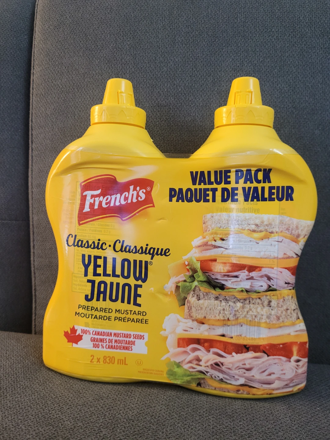 French's Classic Yellow Mustard Value Pack 2 x 830ml