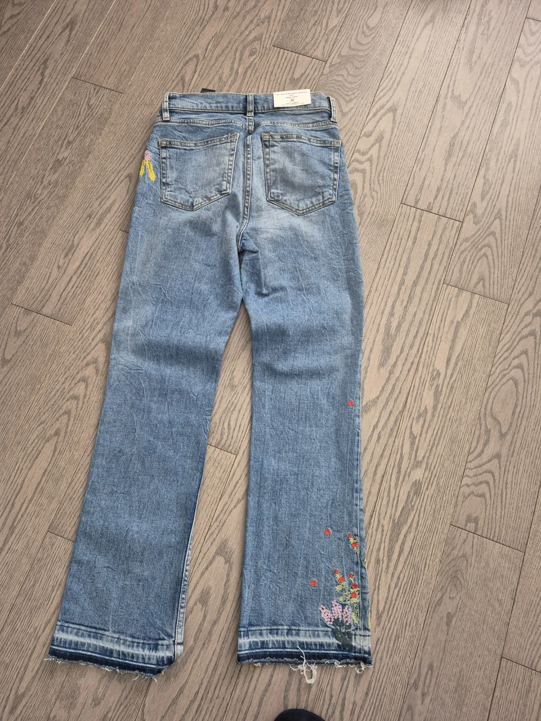 Zara Embroidered Flare Jeans - photo 3