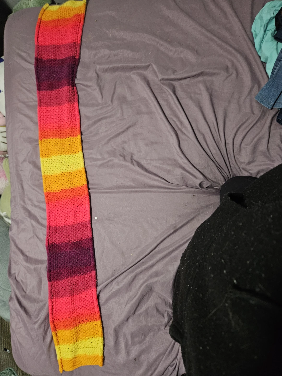 Hand-Knit Striped Scarf - photo 2
