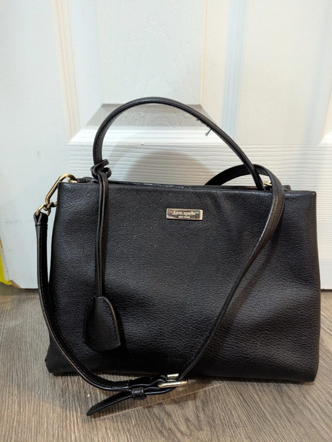 Black pebbled leather Kate Spade Purse