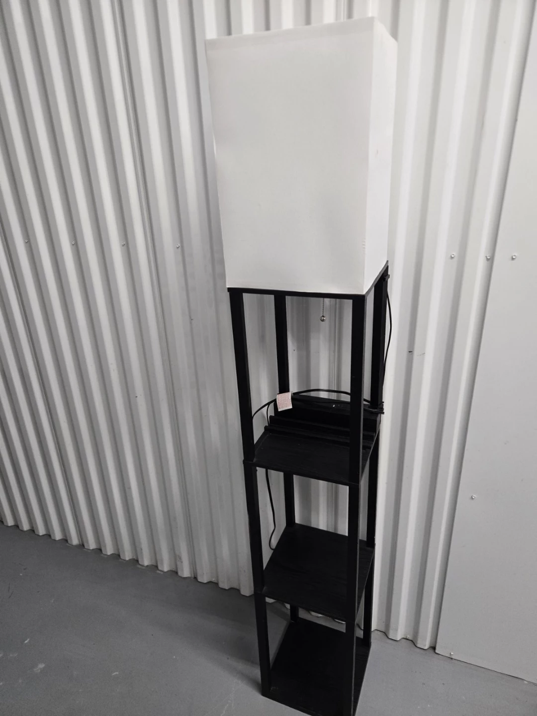 Black Floor Lamp with Shelves - photo 2