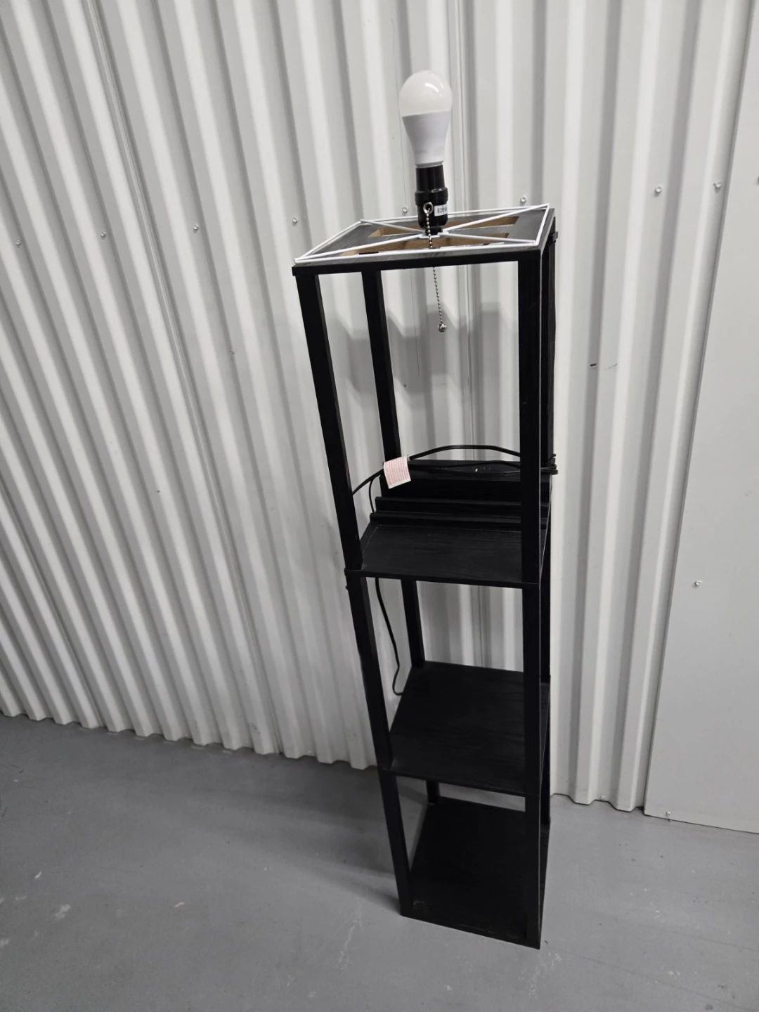 Black Floor Lamp with Shelves - photo 3