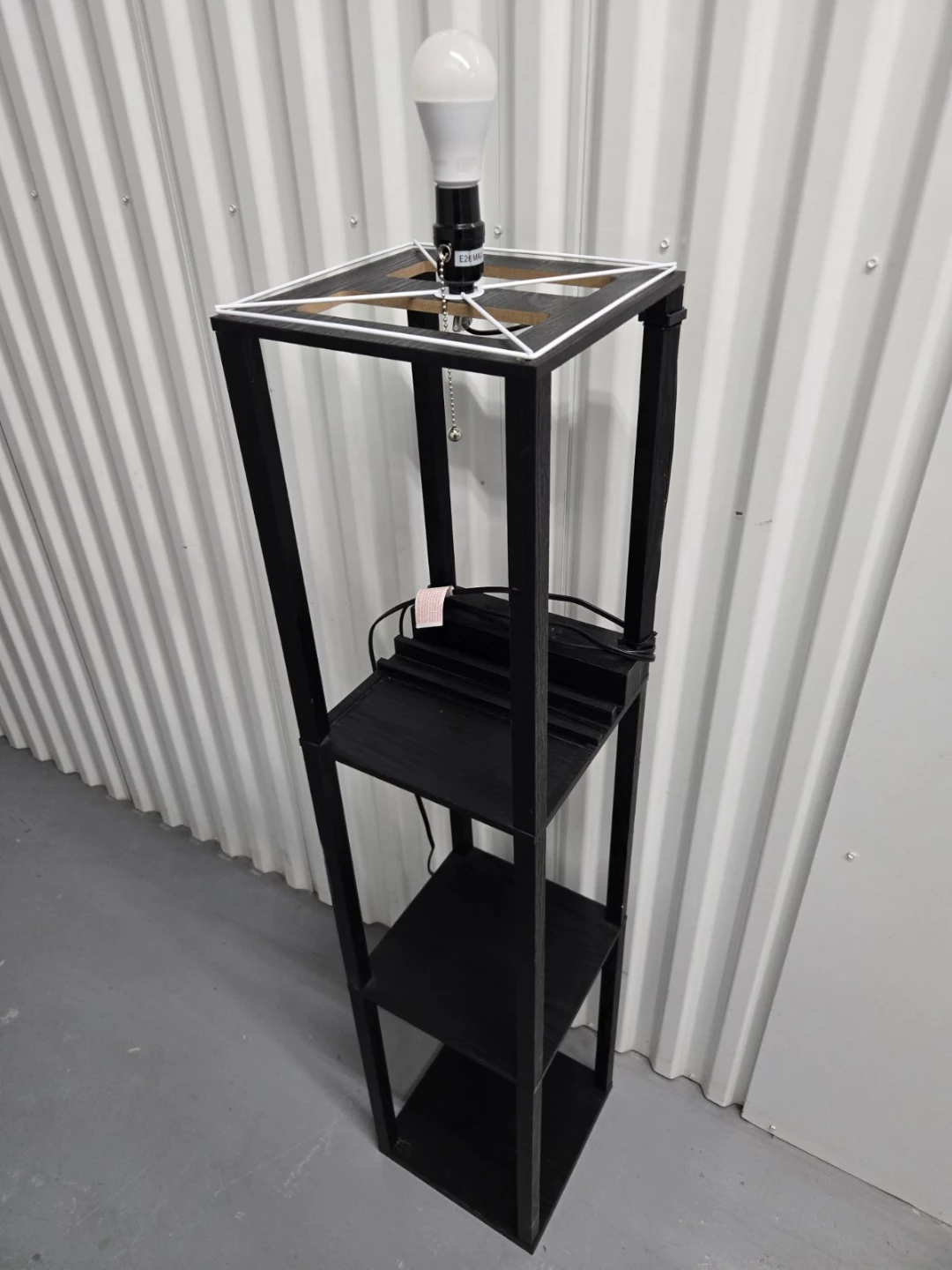 Black Floor Lamp with Shelves - photo 4