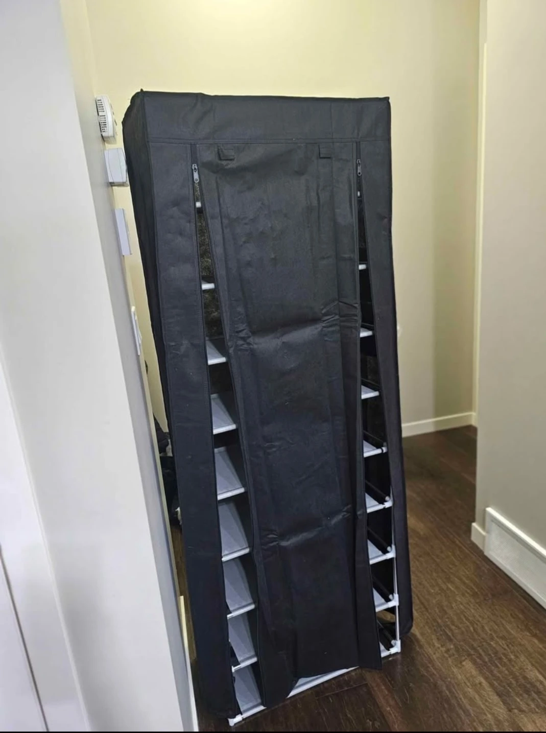 Black Shoes Cabinet with Door - Plastic/Metal/Fabric Multi ... - photo 3