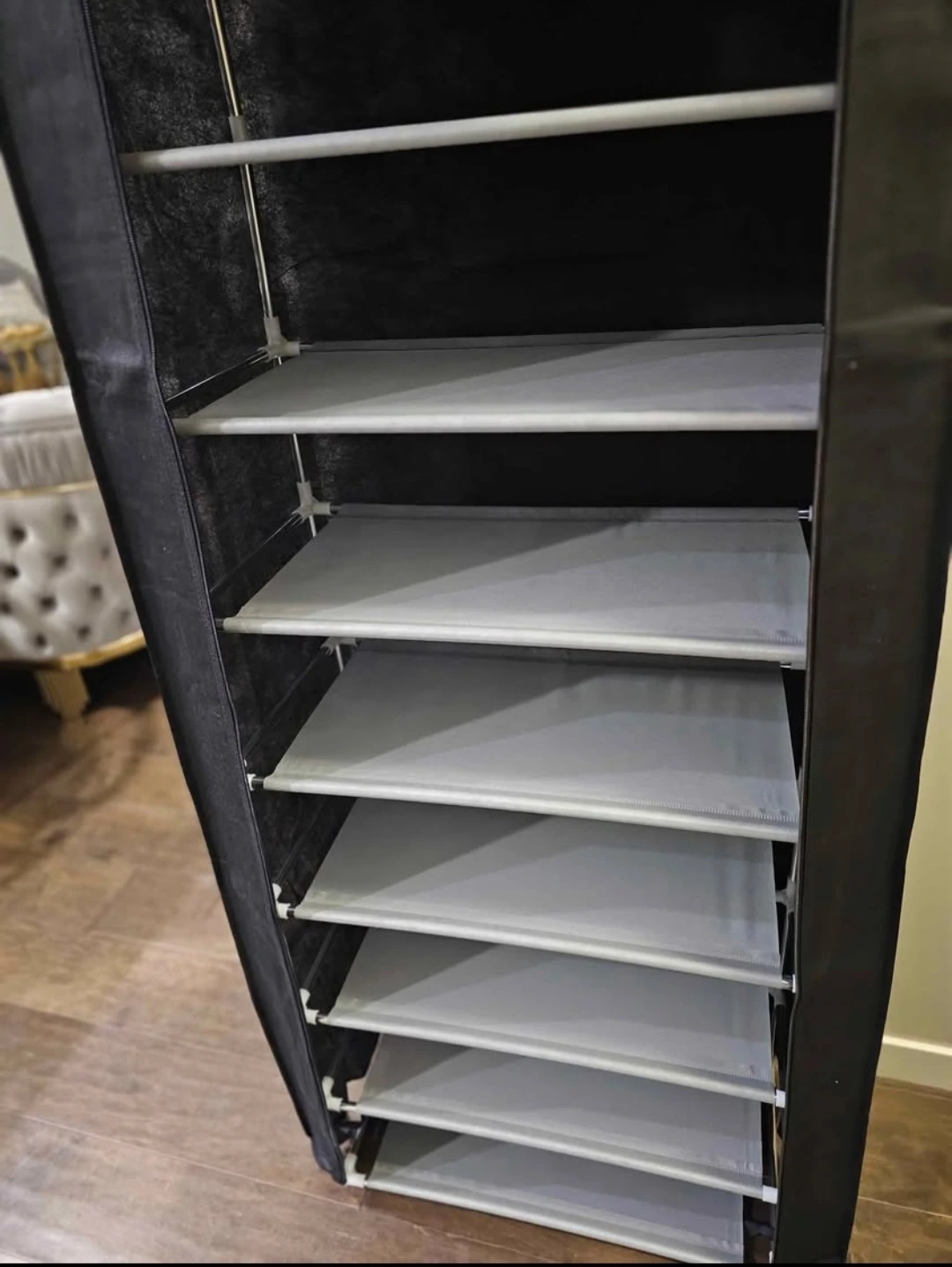 Black Shoes Cabinet with Door - Plastic/Metal/Fabric Multi ... - photo 4
