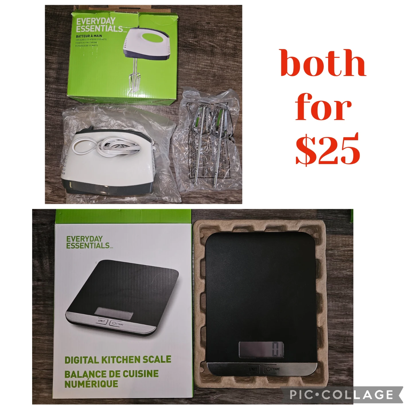 Hand Mixer and Digital Kitchen Scale