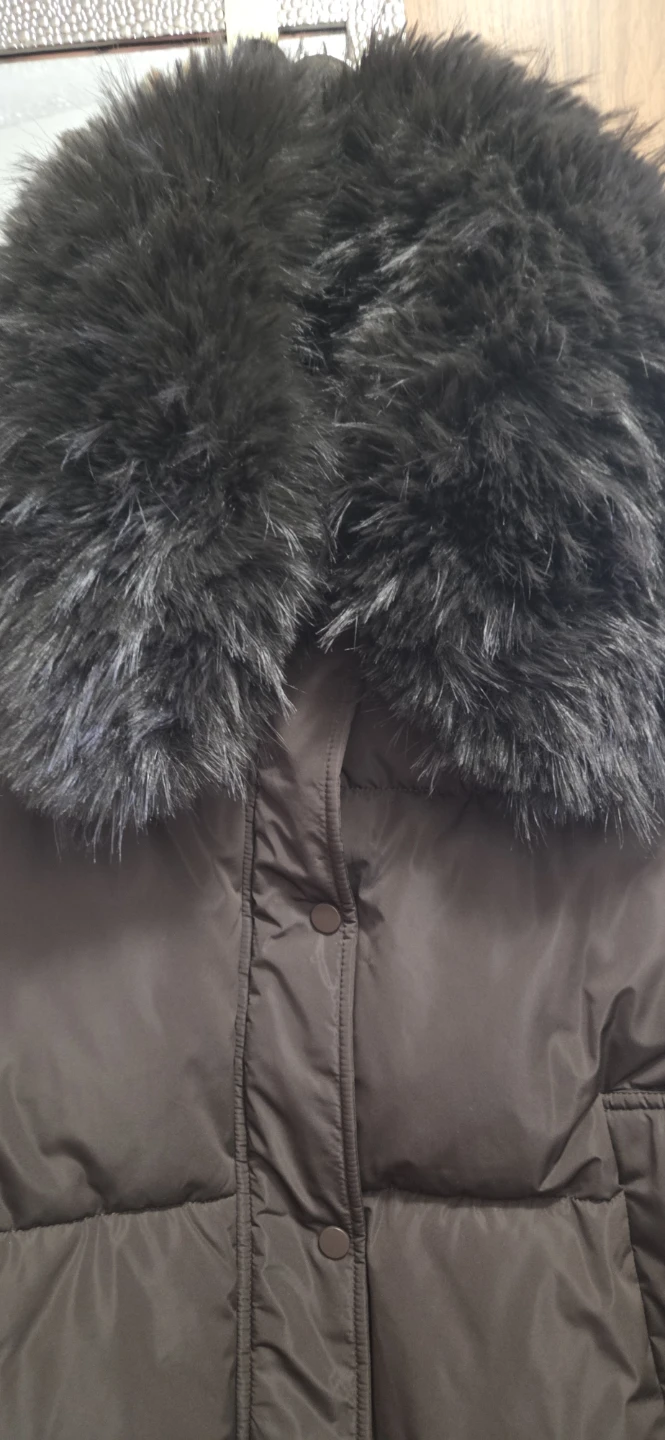 Zara Puffer Jacket with Faux Fur Collar sz XL - photo 2