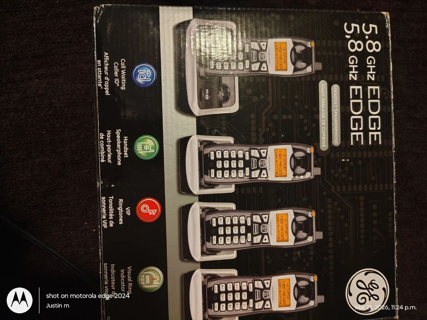 GE 5.8 GHz EDGE Cordless Phones (4 Handsets)