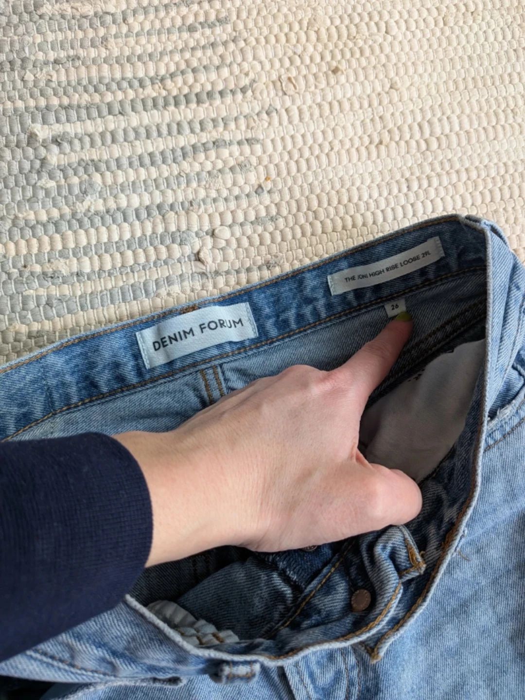 Denim Forum The Joni High Rise Loose Jeans Size 26 - photo 2