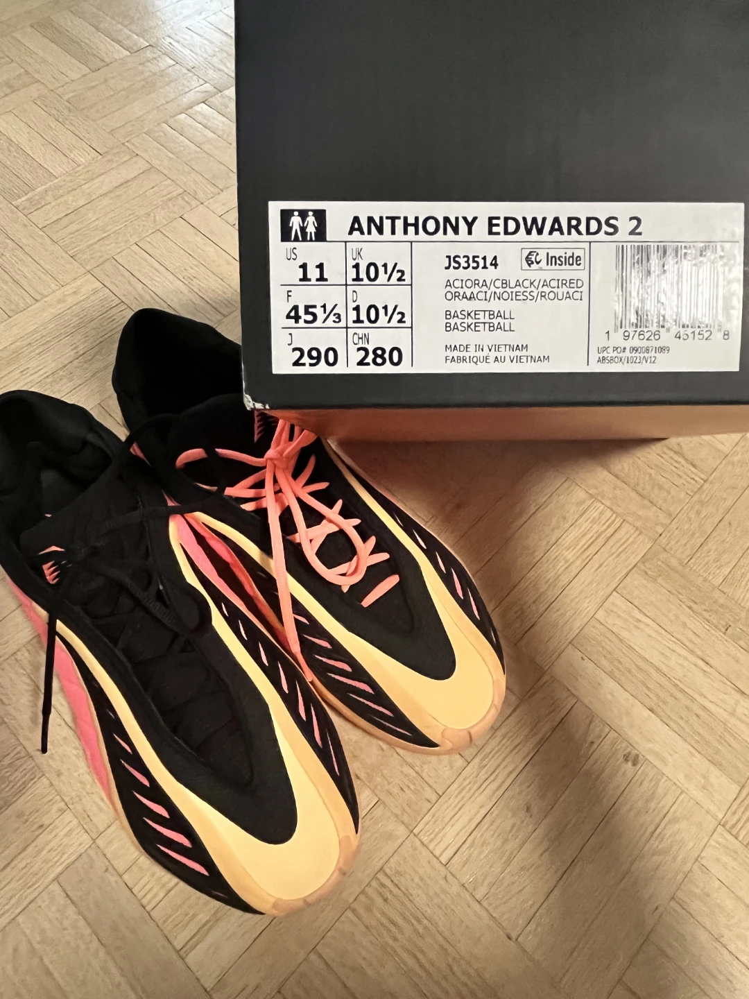 Adidas Anthony Edwards 2 Basketball Shoes - photo 4