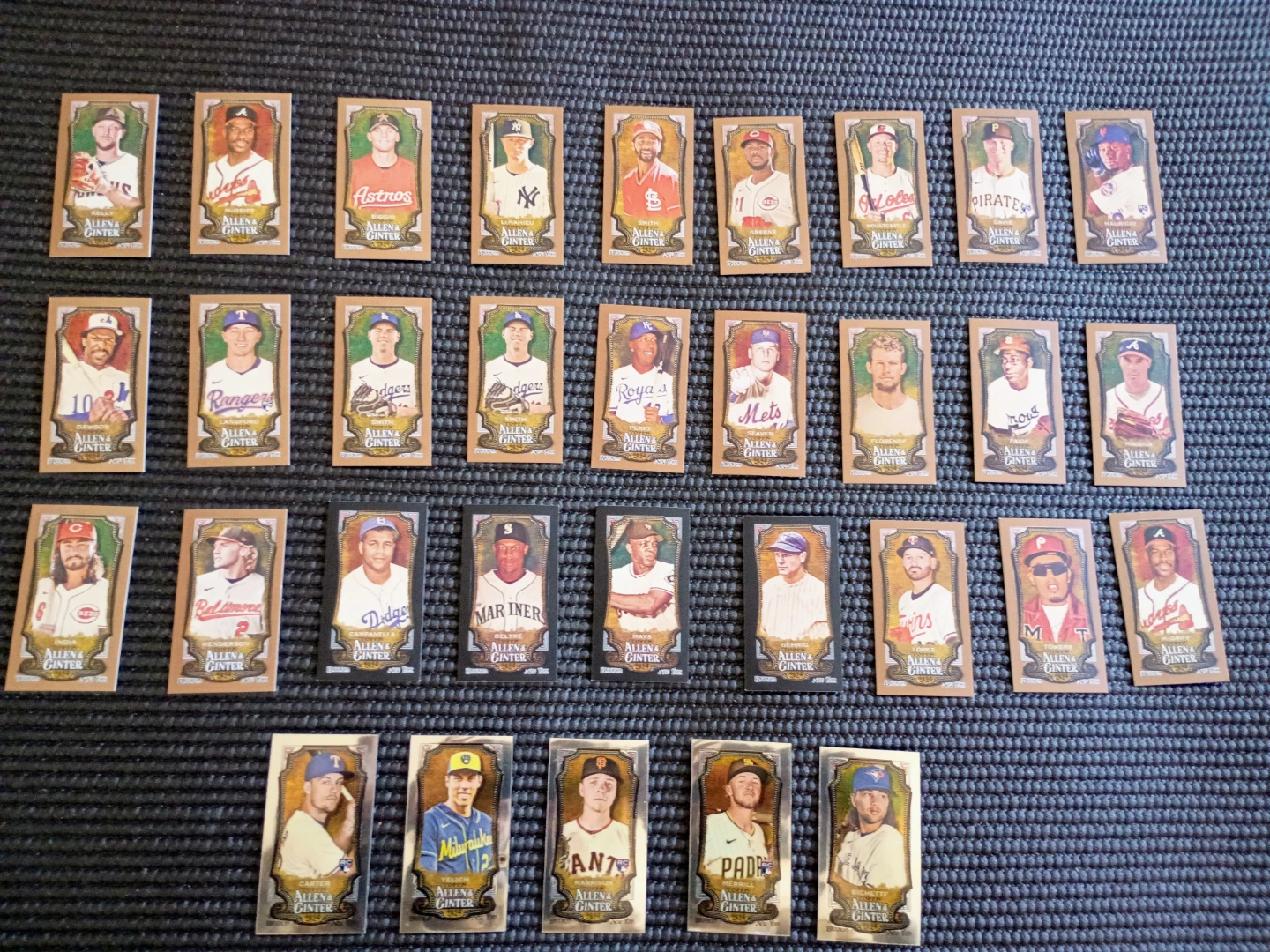 Allen & Ginter Baseball Cards mini gold/black/sp