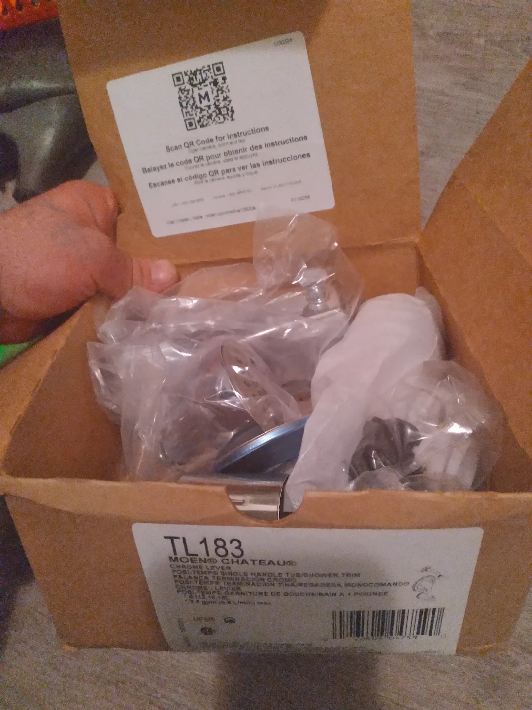 Moen Chateau TL183 Chrome Lever Tub/Shower Trim