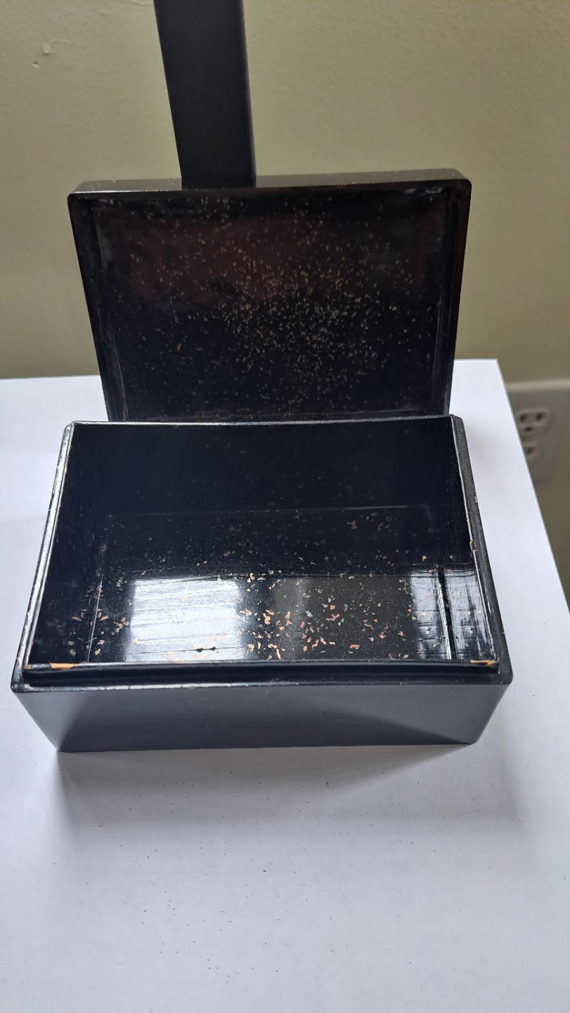 Decorative Black Lacquer Trinket Box - photo 3