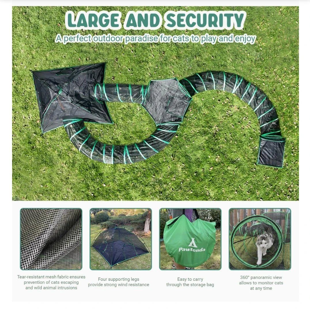 PawTenda Cat Tent and Tunnel Play Set - photo 4