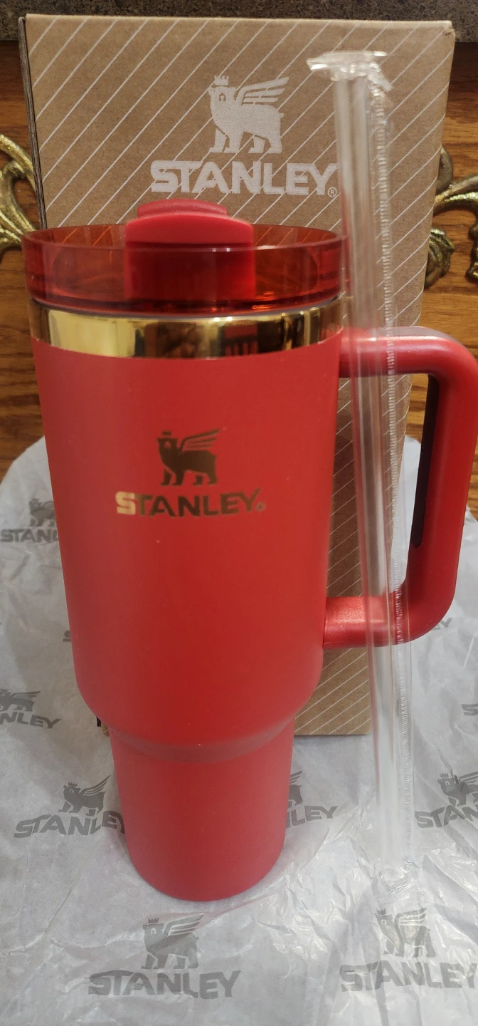 Original  Stanley Red Tumbler with Straw