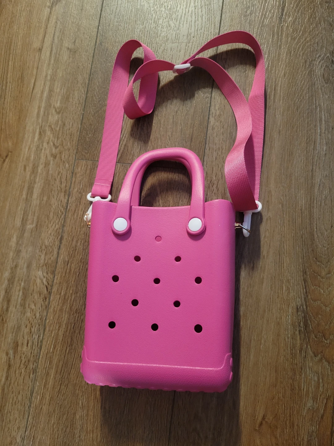 Pink Mini Tote Bag with Shoulder Strap