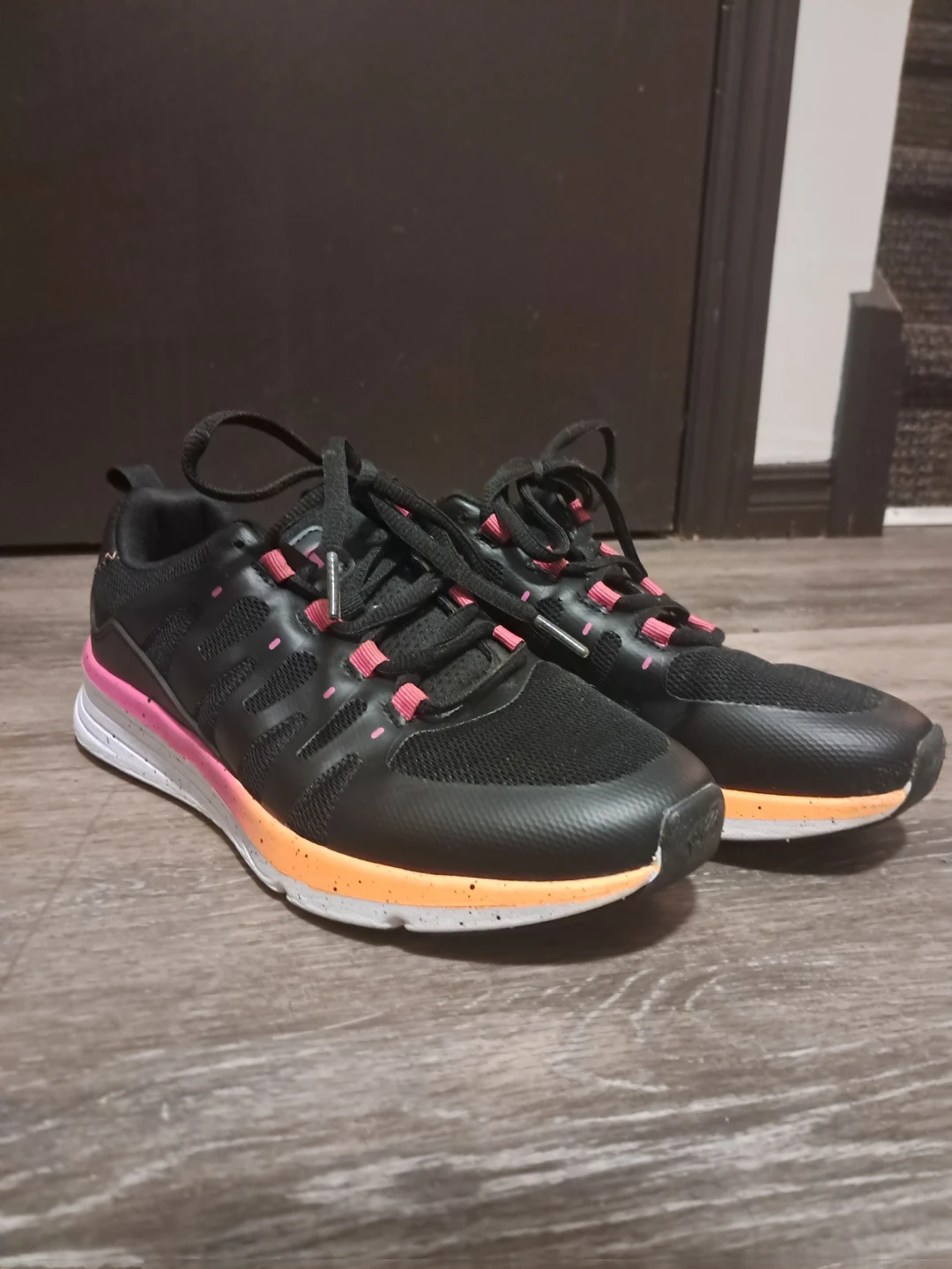Avia Women's Black Running Shoes with Pink & Orange Accents - photo 2