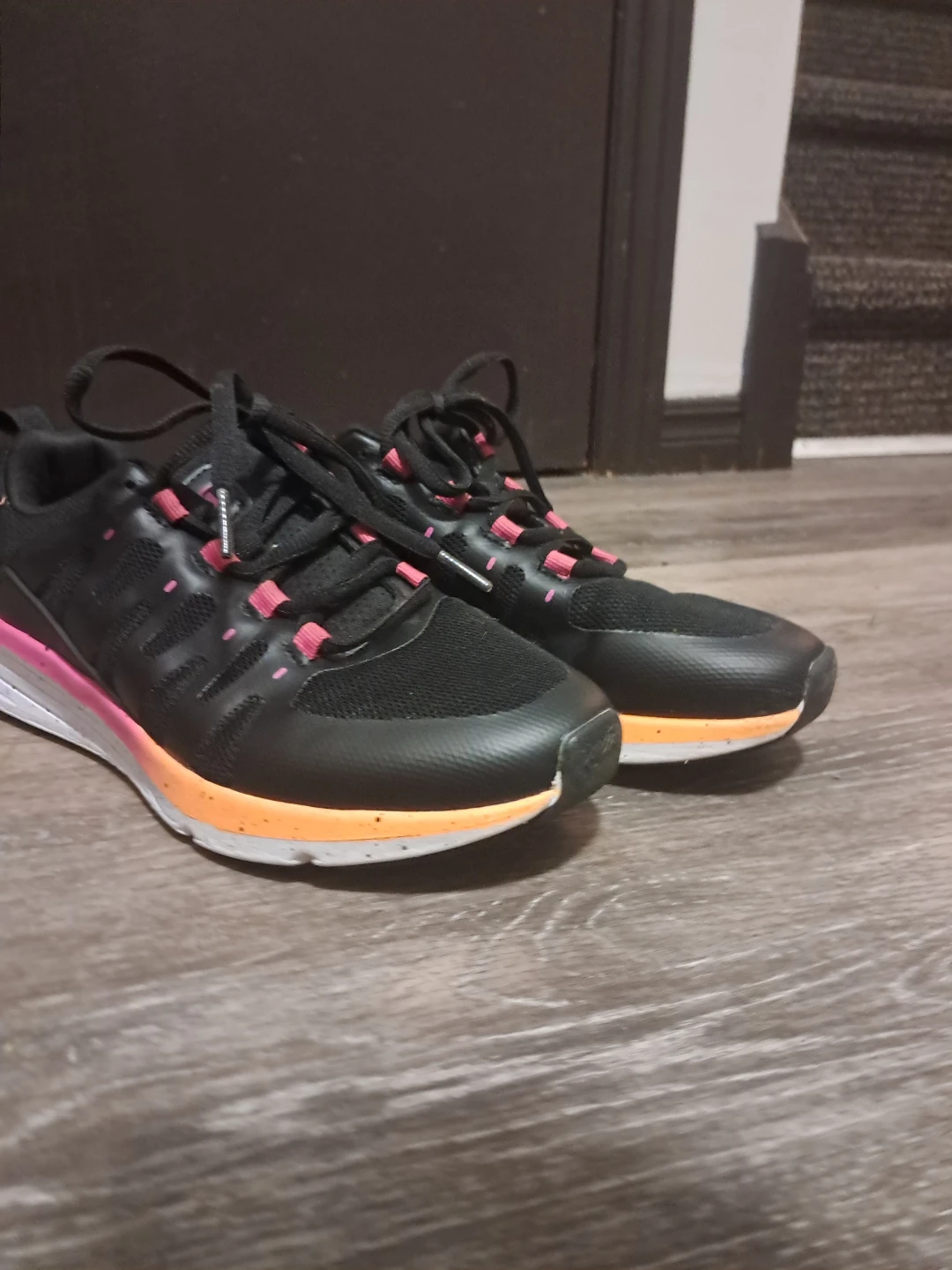 Avia Women's Black Running Shoes with Pink & Orange Accents - photo 4