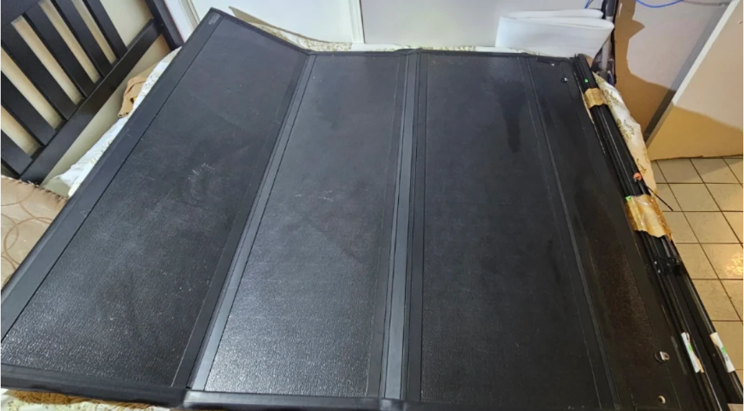 Black Tri-Fold Tonneau Cover with Hardware
