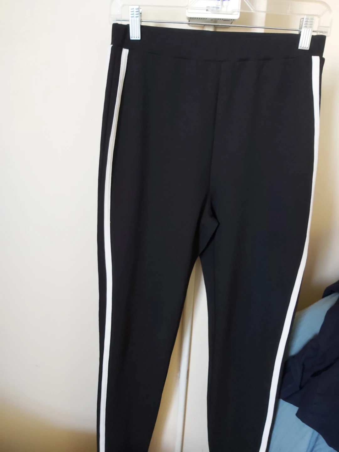 Grey Sleeveless Hooded Dress & Black Track Pants