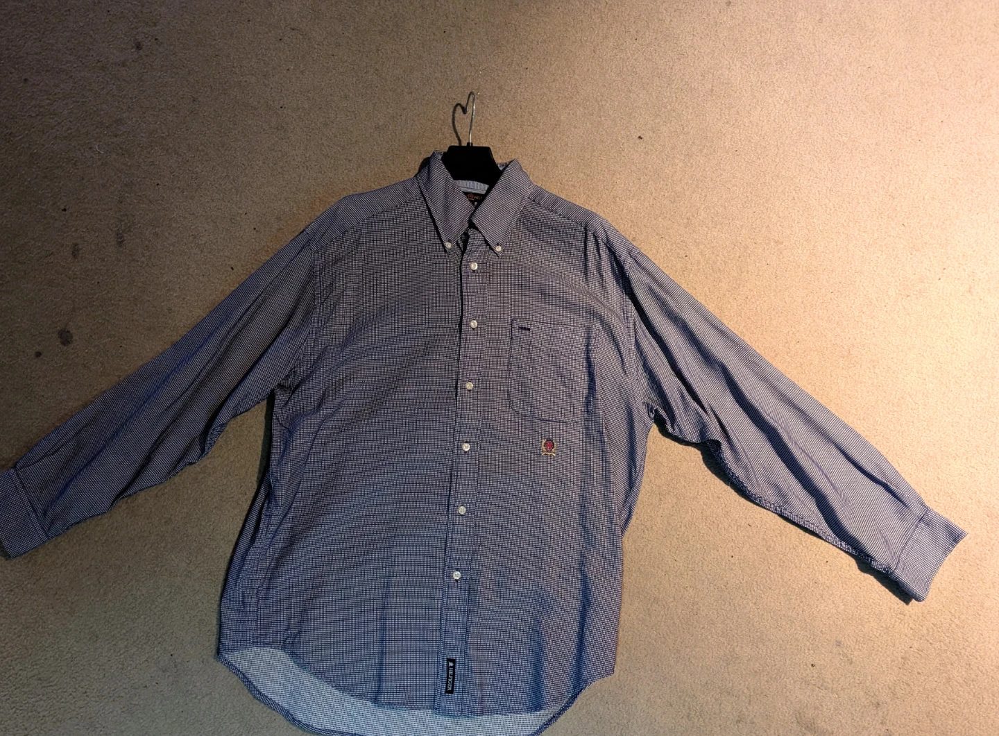 Tommy Hilfiger Button-Up Shirt - Blue/White Micro check Pattern - photo 5