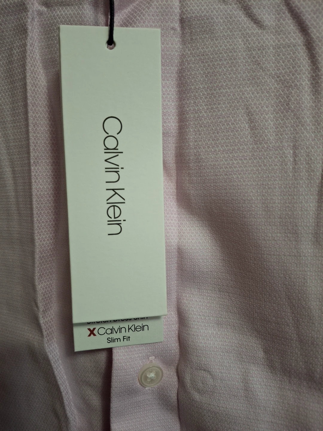 Calvin Klein kids Pink Slim Fit Stretch Dress Shirt Size 8 - photo 5