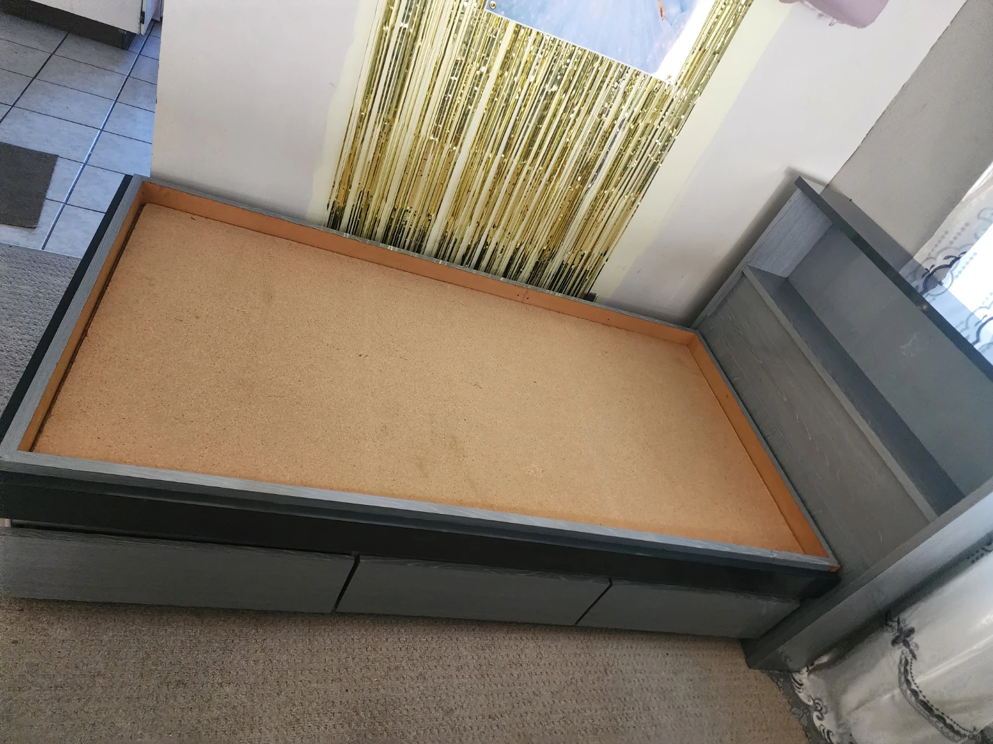 Twin Bed Frame with Storage Drawers
