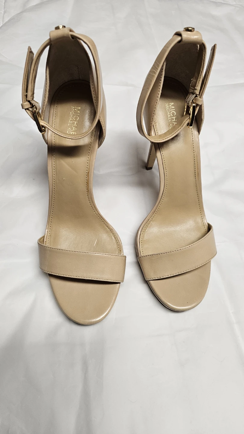 Michael Kors Nude Leather Ankle Strap Heels - photo 2