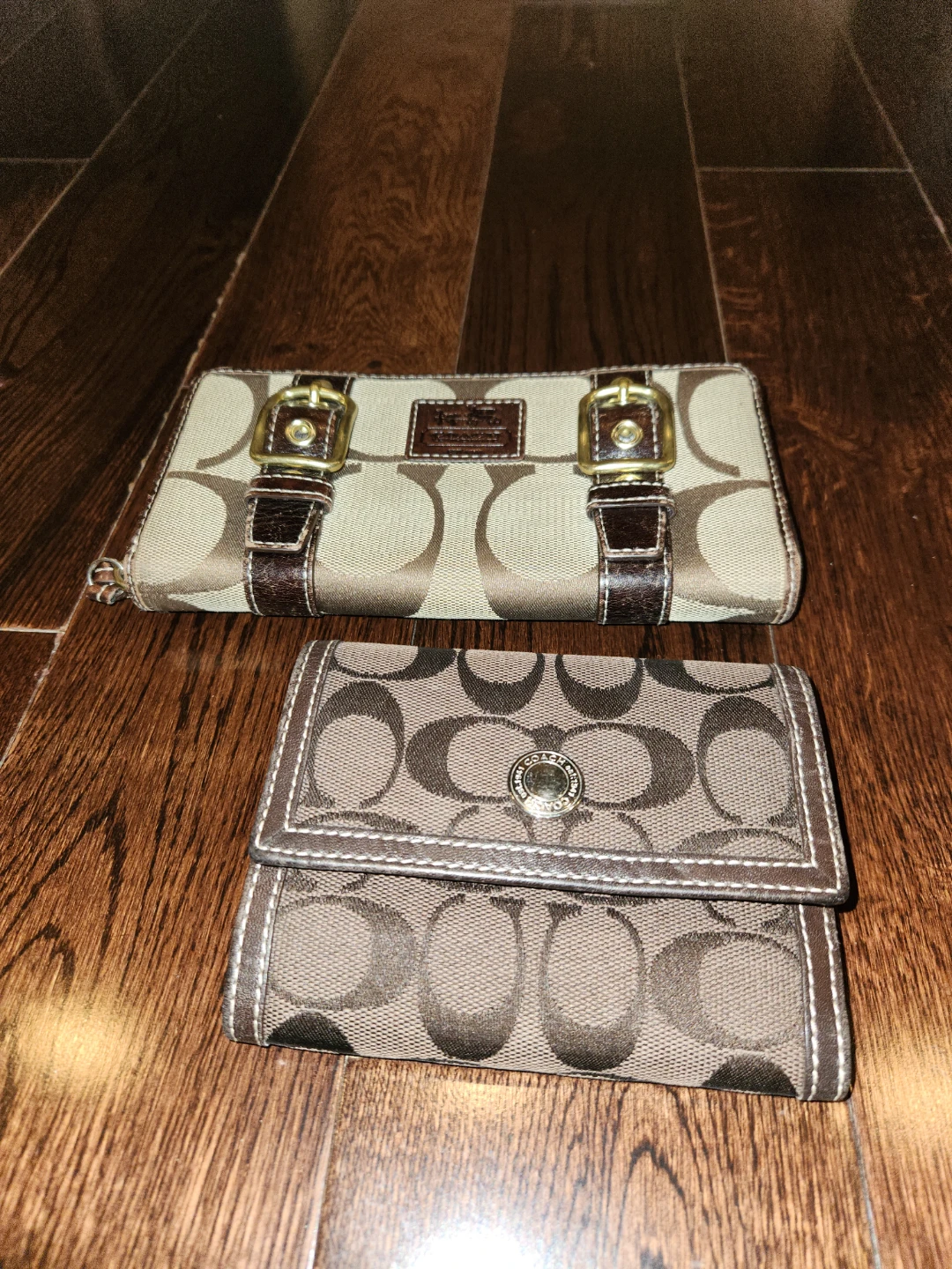 Coach Signature C Logo Wallets (2) Brown