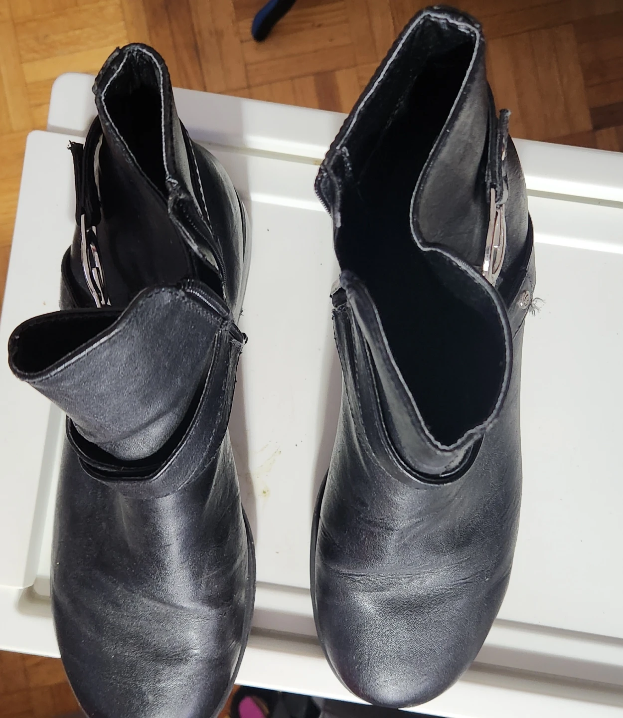 Black Ankle Boots Size 10W