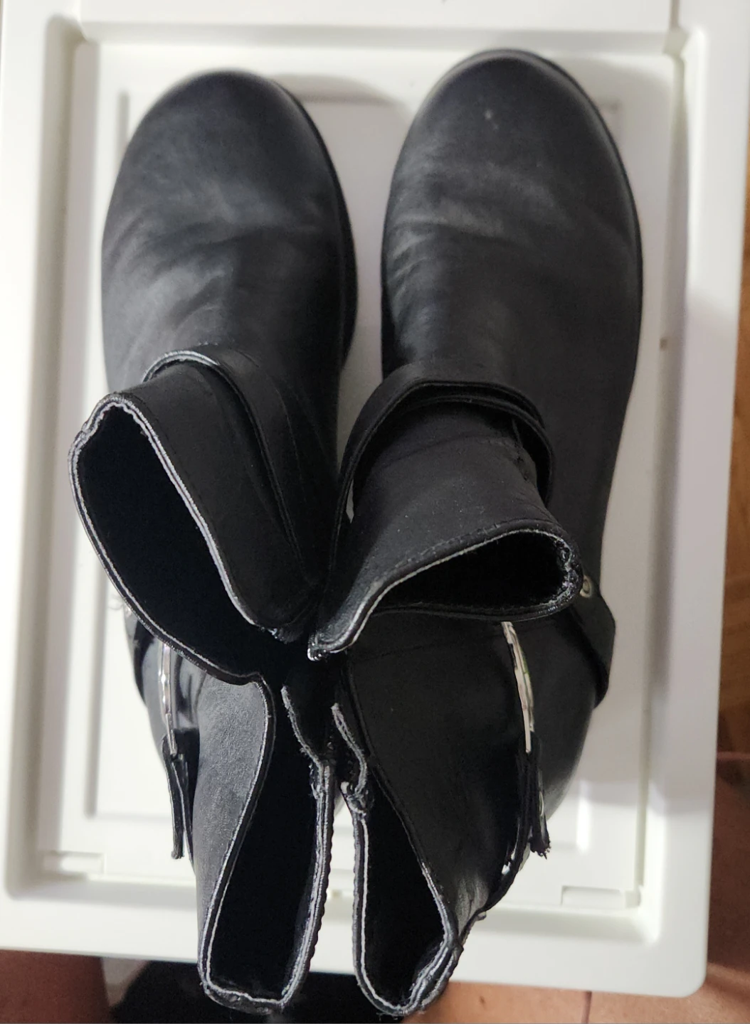 Black Ankle Boots Size 10W - photo 4