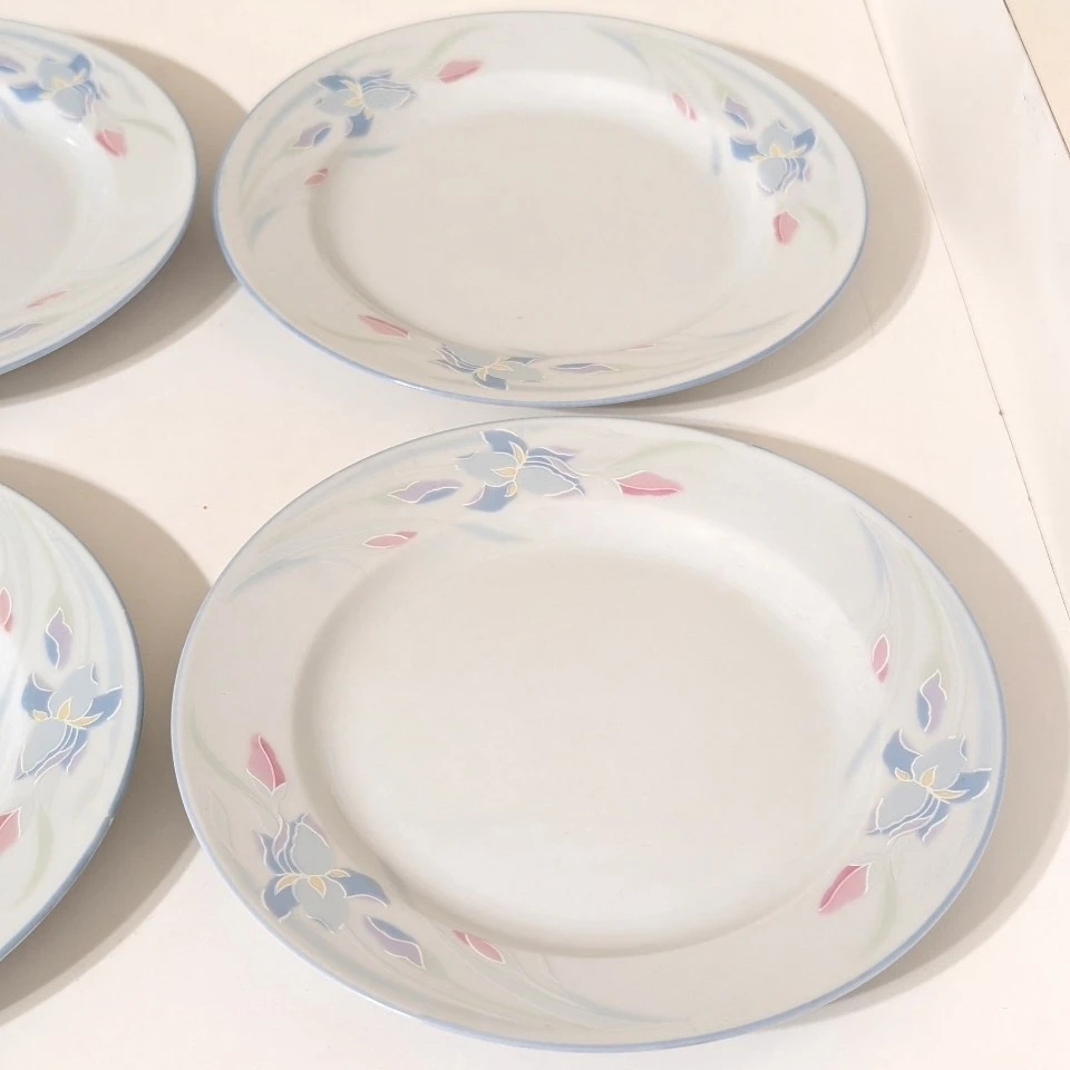 Iris Fresh Flowers by Excel Dessert Salad Plates