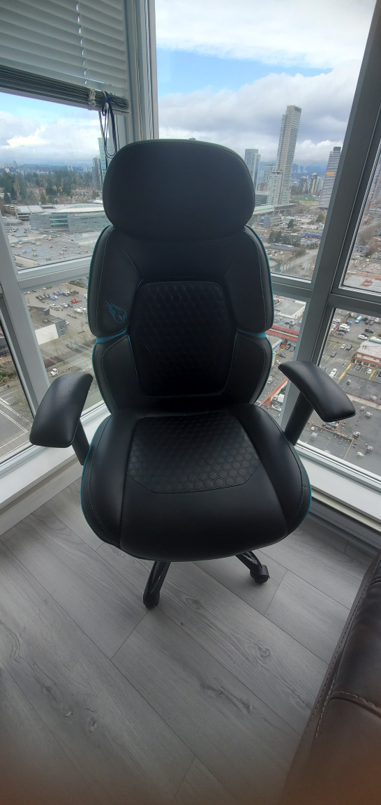 Centurion Gaming Chair with Adjustable Headrest Black and Blue
