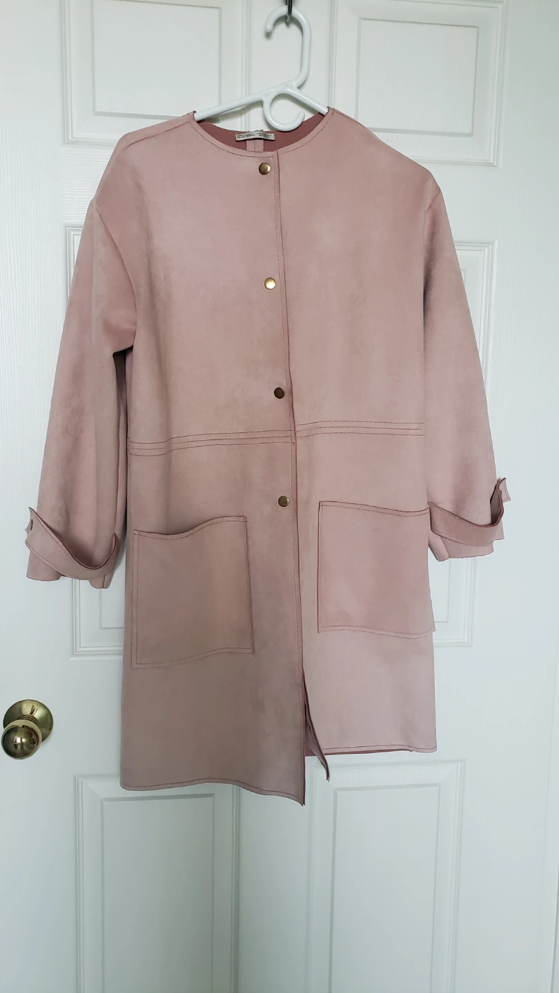 ZARA M size Pink Suede-like Jacket - photo 2