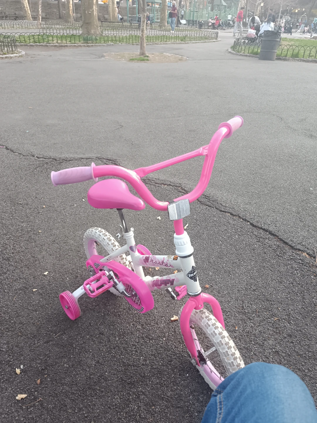 Pink & White Kids Training Bike - photo 3