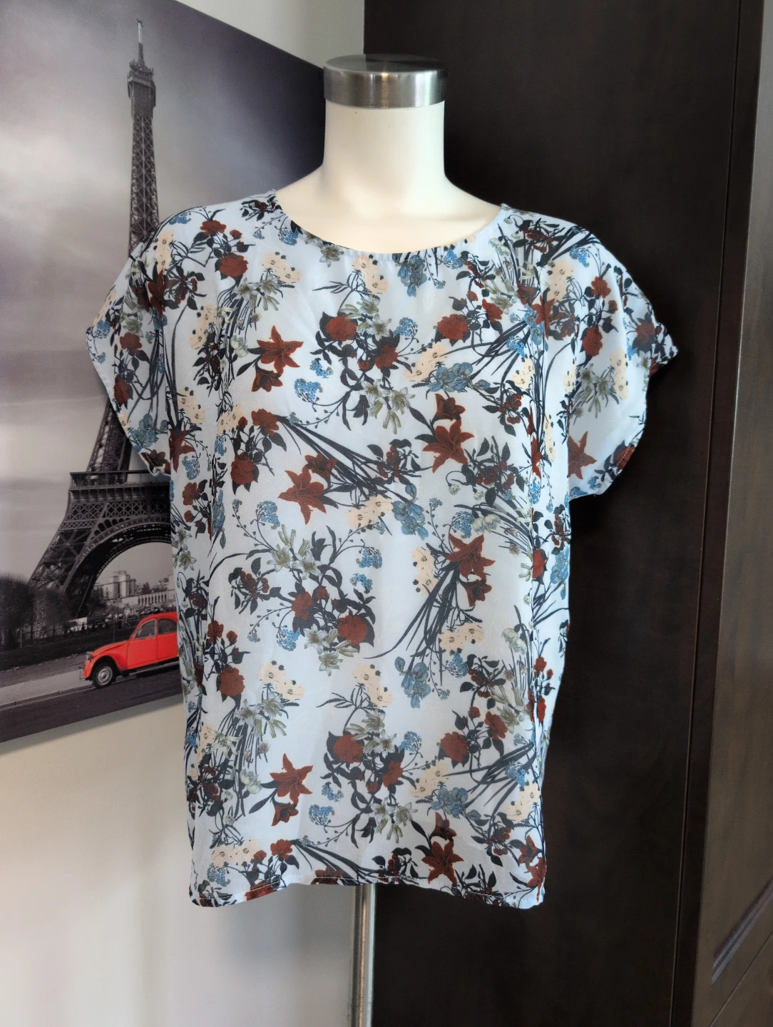 Floral Print Short Sleeve Top