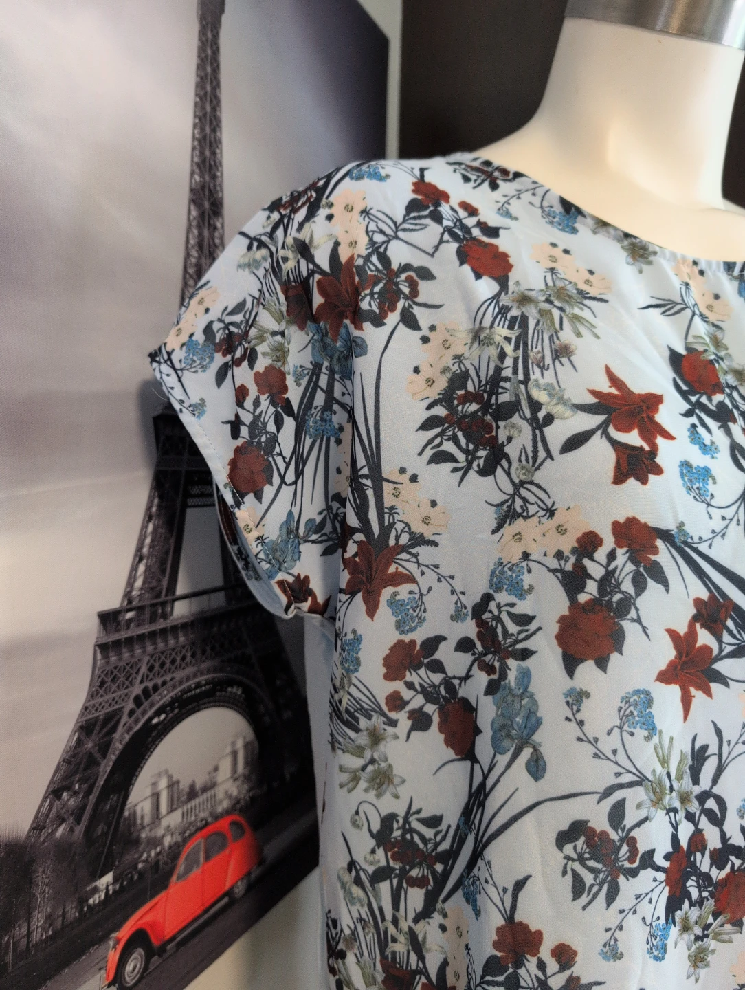 Floral Print Short Sleeve Top - photo 2