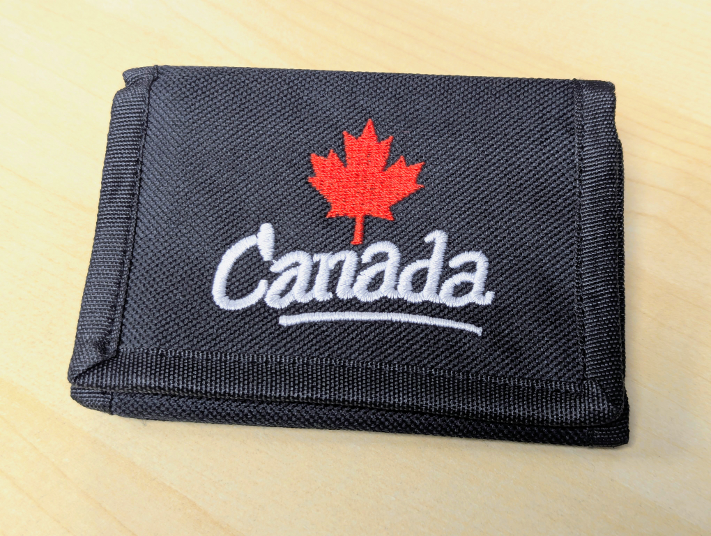 Canada Trifold Wallet with Outer ID Storage and Interior Zipper