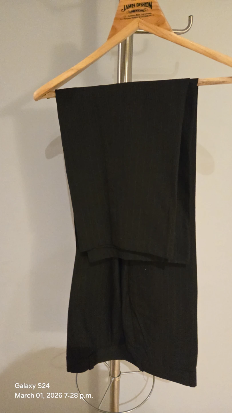 Men's Black Pinstripe Suit and pants - photo 4