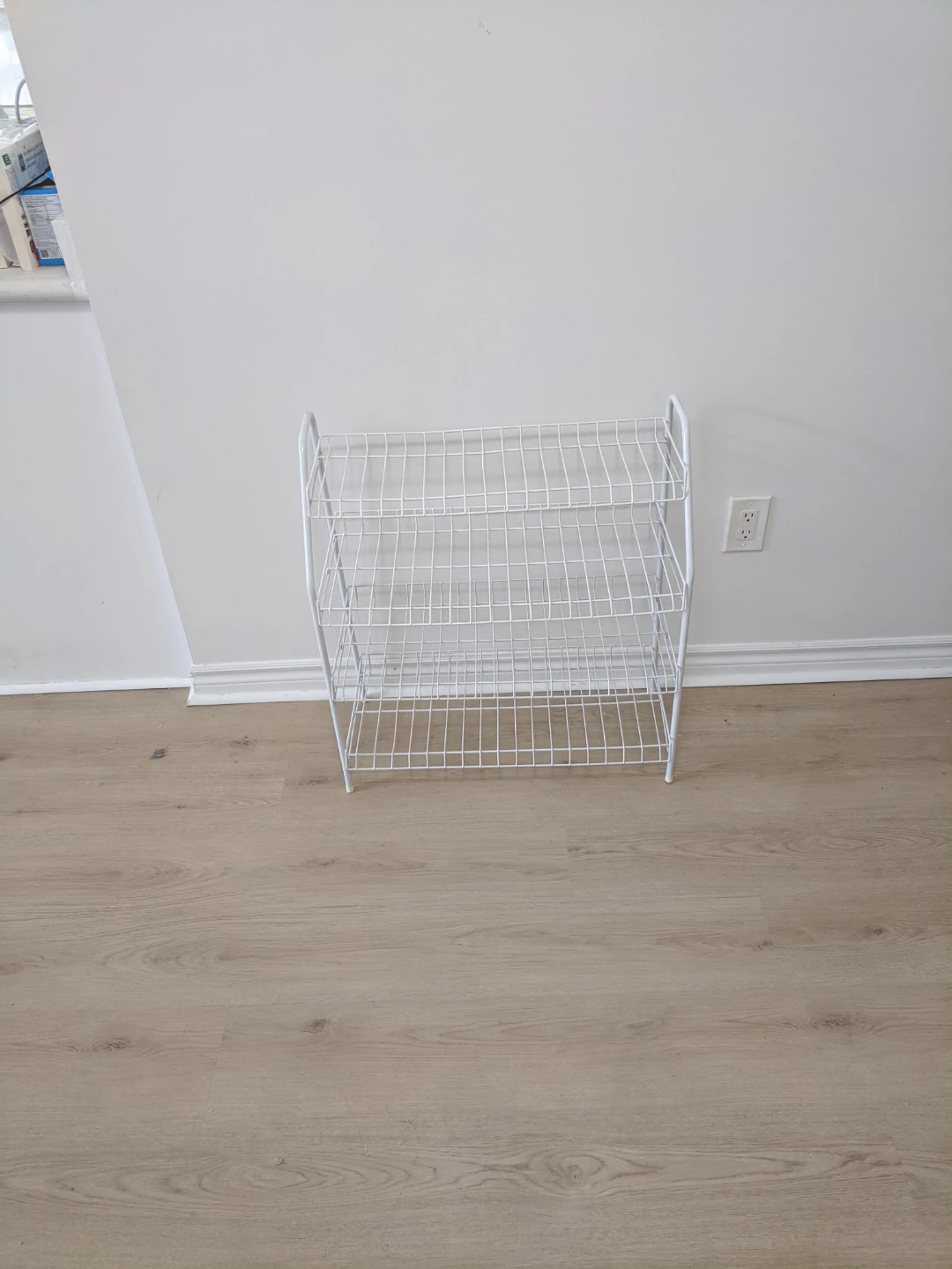 White 4-Tier Wire Shelving Unit - photo 2