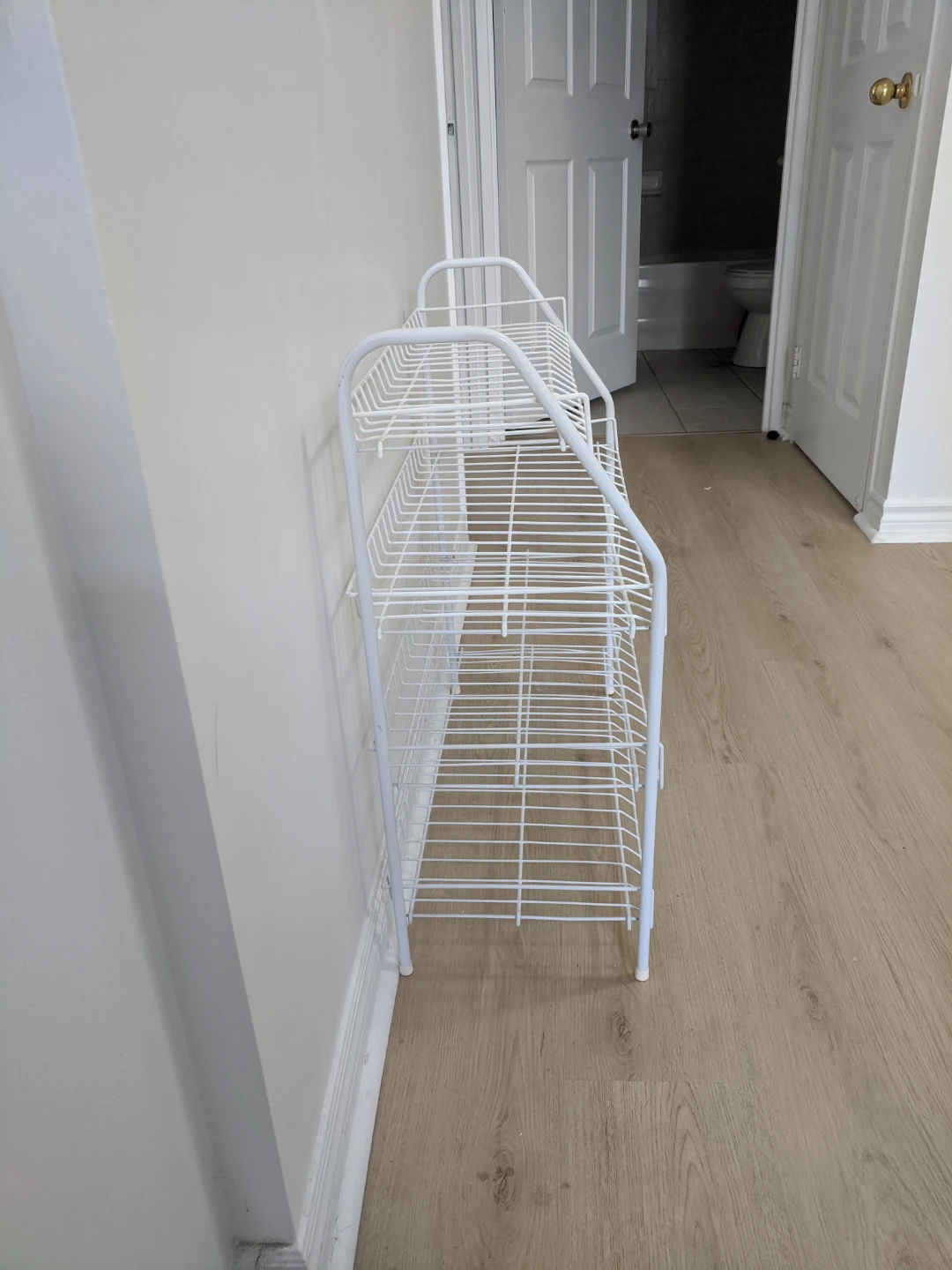 White 4-Tier Wire Shelving Unit - photo 3