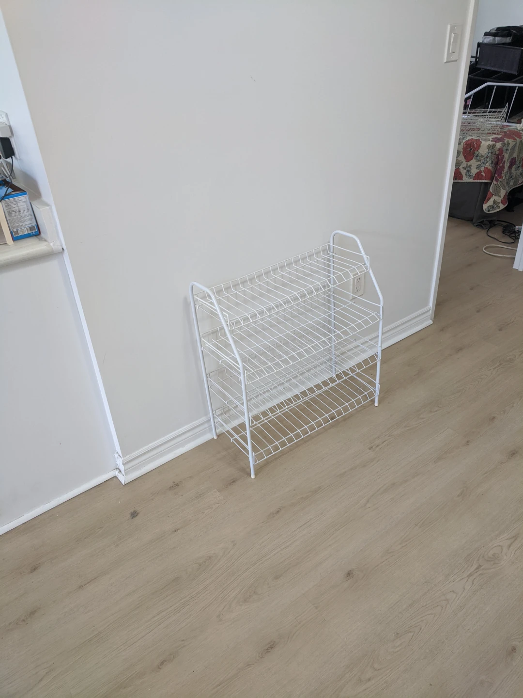 White 4-Tier Wire Shelving Unit - photo 4