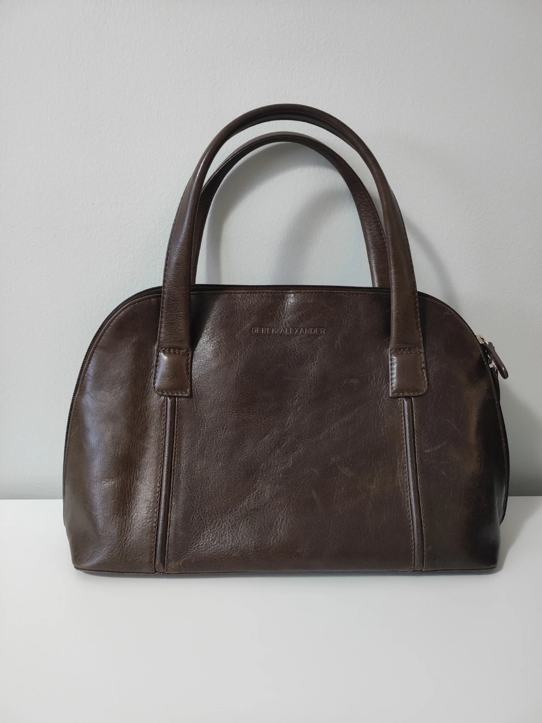 Derek Alexander Brown Leather Satchel Handbag